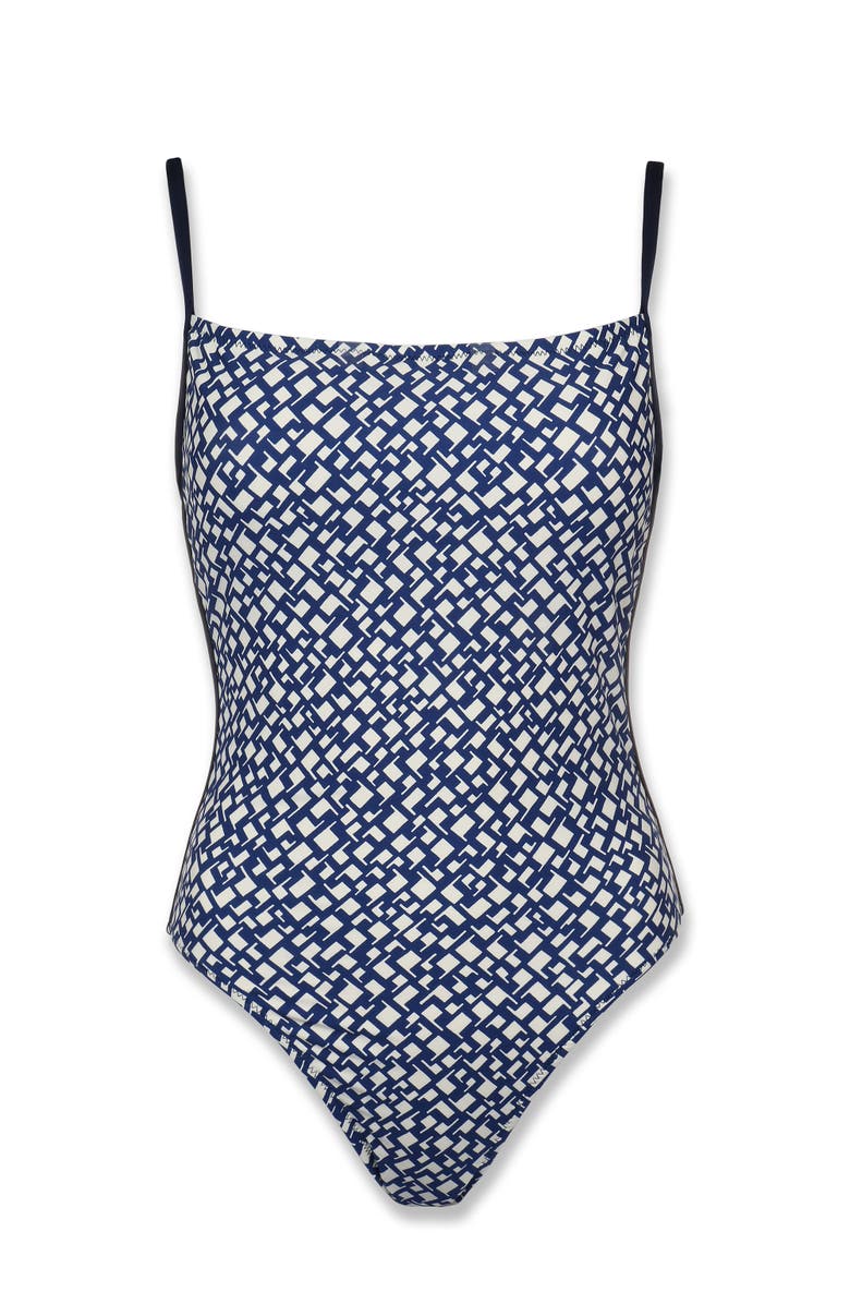 HELEN JON Giselle Tie Back One-Piece, Alternate, color, Cap Ferrat