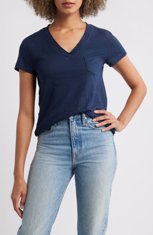 Caslonr Caslon(r) Cotton & Modal V-neck T-shirt In Navy Blazer
