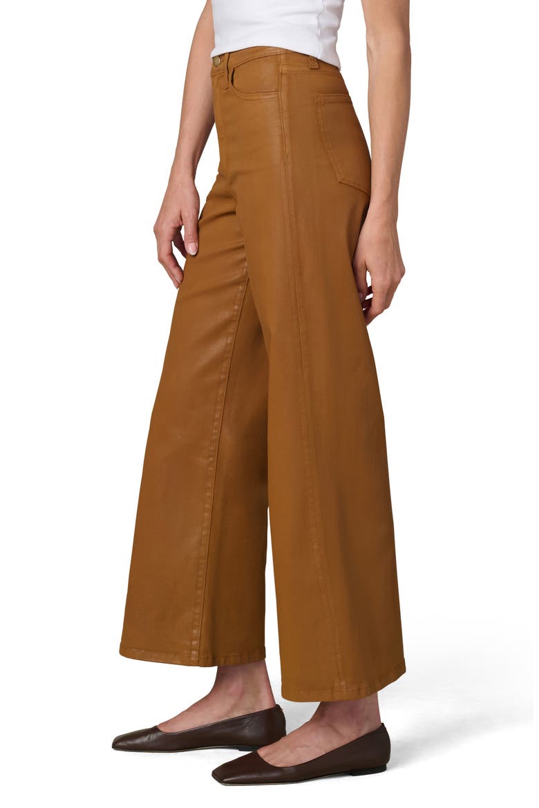 The Mia Coated High Waist Ankle Wide Leg Jeans, Alternate, color, BRONZE BROWN
