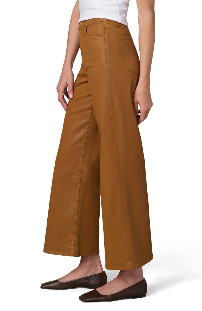 Joe's The Mia Coated High Waist Ankle Wide Leg Jeans, Alternate, color, Bronze Brown