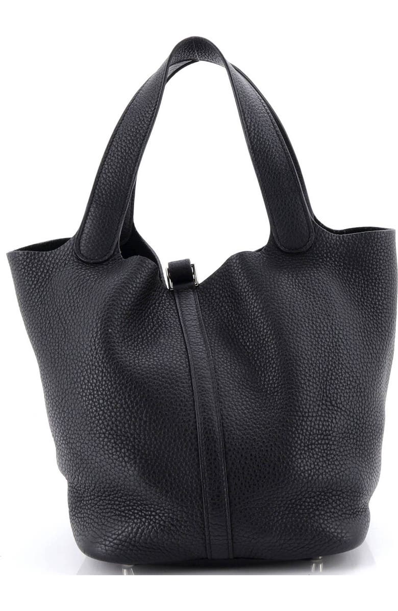 Pre-Owned Hermes Picotin Lock Bag Clemence MM, Alternate, color, Noir