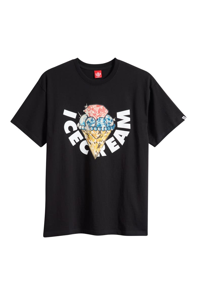 Bouquet Cotton T-Shirt, Alternate, color, BLACK