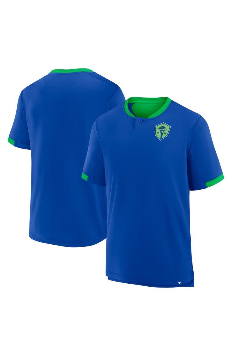 FANATICS Men's Fanatics Blue Seattle Sounders FC Stoppage Time Striker T-Shirt, Alternate, color, Blue