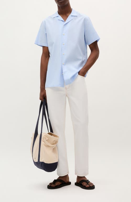 Scalpers Wales Resort Striped Shirt In Blue