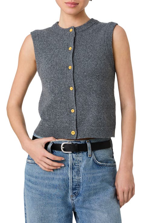 Aleyna Contrast Button Sweater Tank
