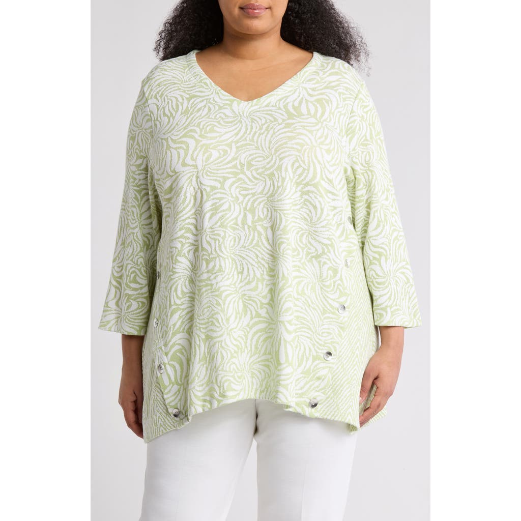 Ruby Rd. Ruby Rd Terry Jacquard Tunic In Avocado