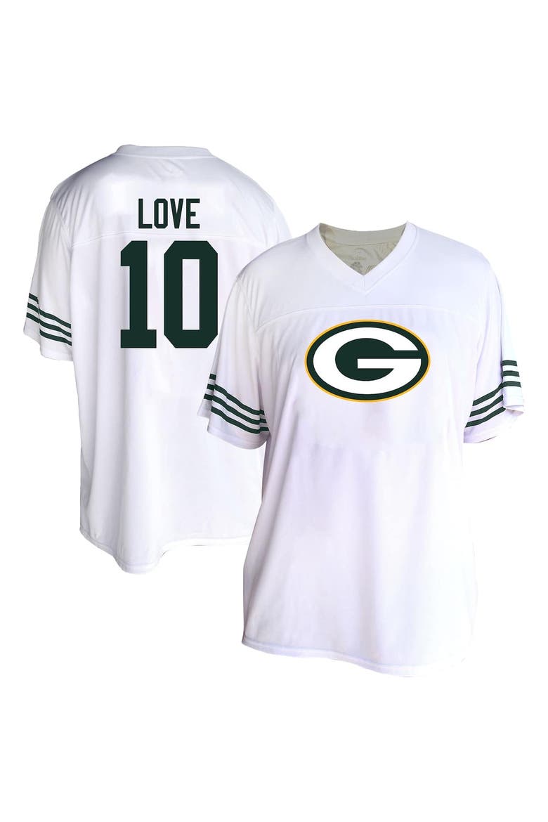 Women's Fanatics Jordan Love White Green Bay Packers Plus Size Fashion Jersey, Alternate, color, White