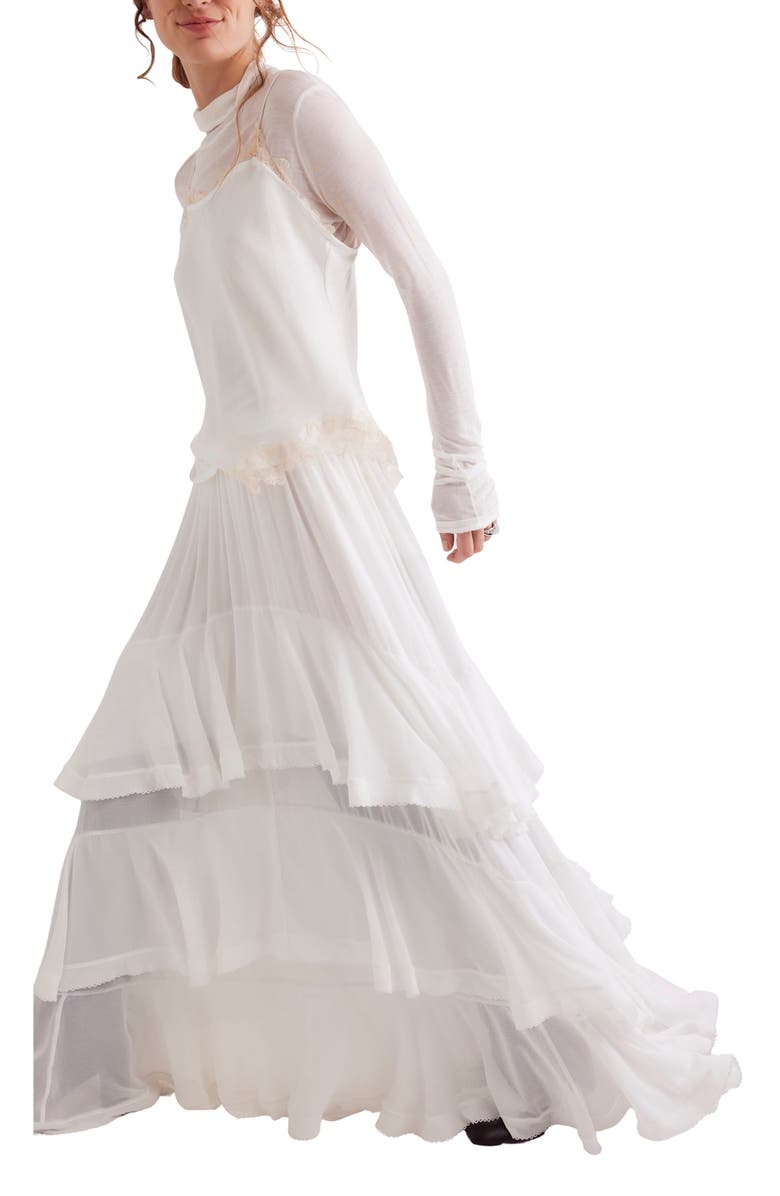 Free People Clementine Tiered Maxi Skirt, Alternate, color, 