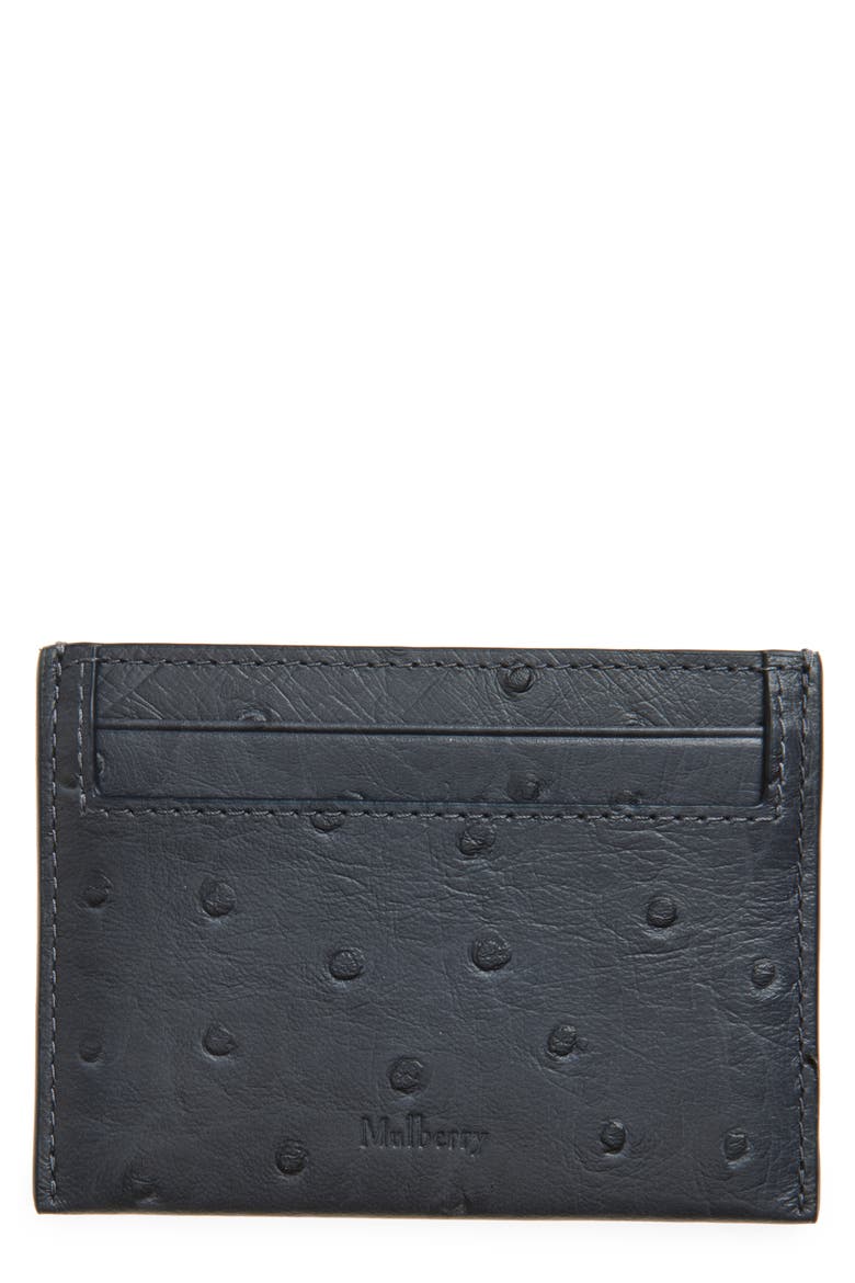 Ostrich Embossed Leather Case Case, Main, color, STORMY BLUE