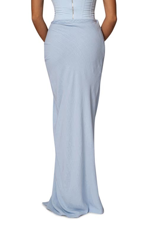 JLUXLABEL JLUXLABEL NOELIA SLIT COTTON & LINEN MAXI SKIRT