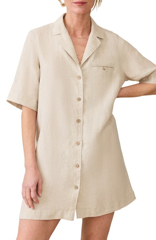 Faherty Paradise Point Linen Shirtdress In Neutral