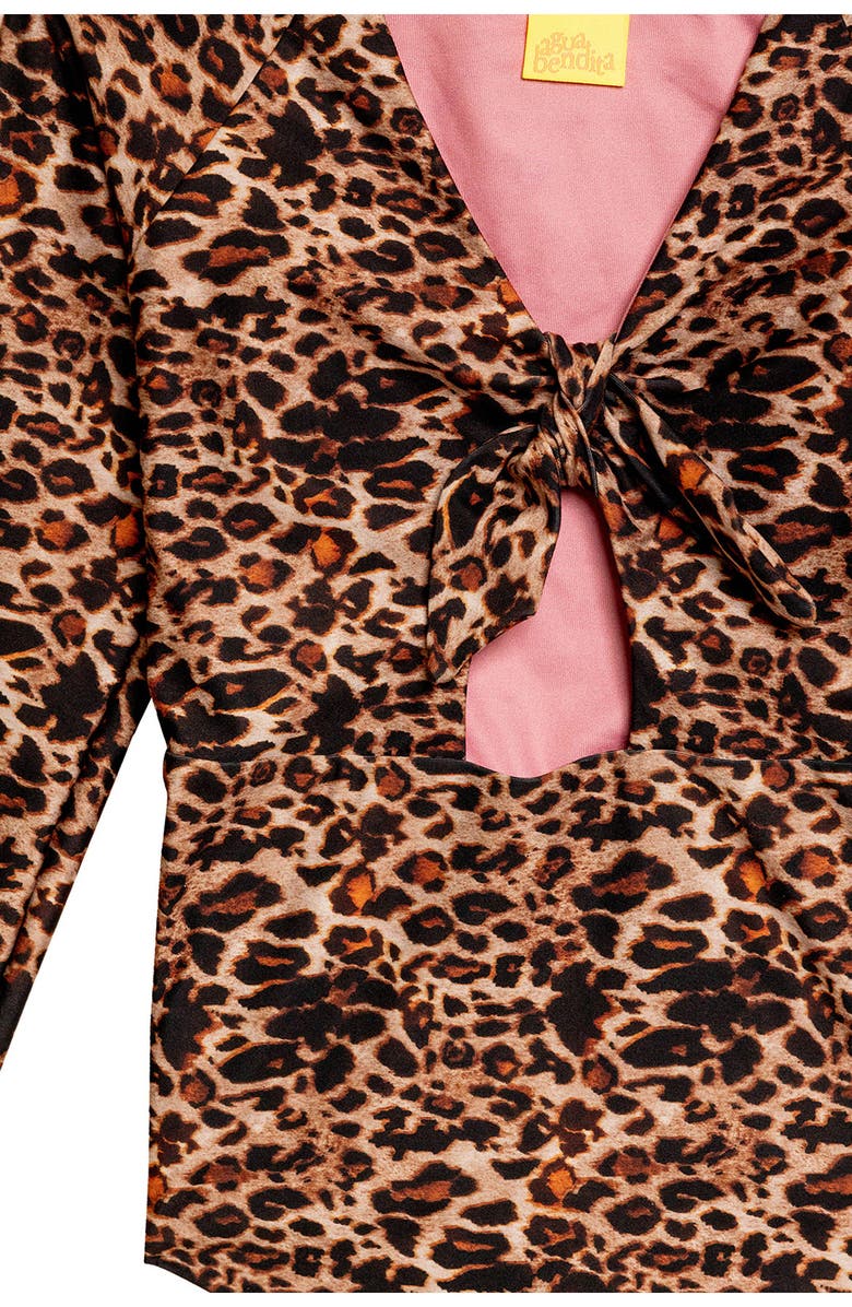 Agua Bendita Kids' Cindy Long Sleeve One-Piece Rashguard Swimsuit, Alternate, color, Brown