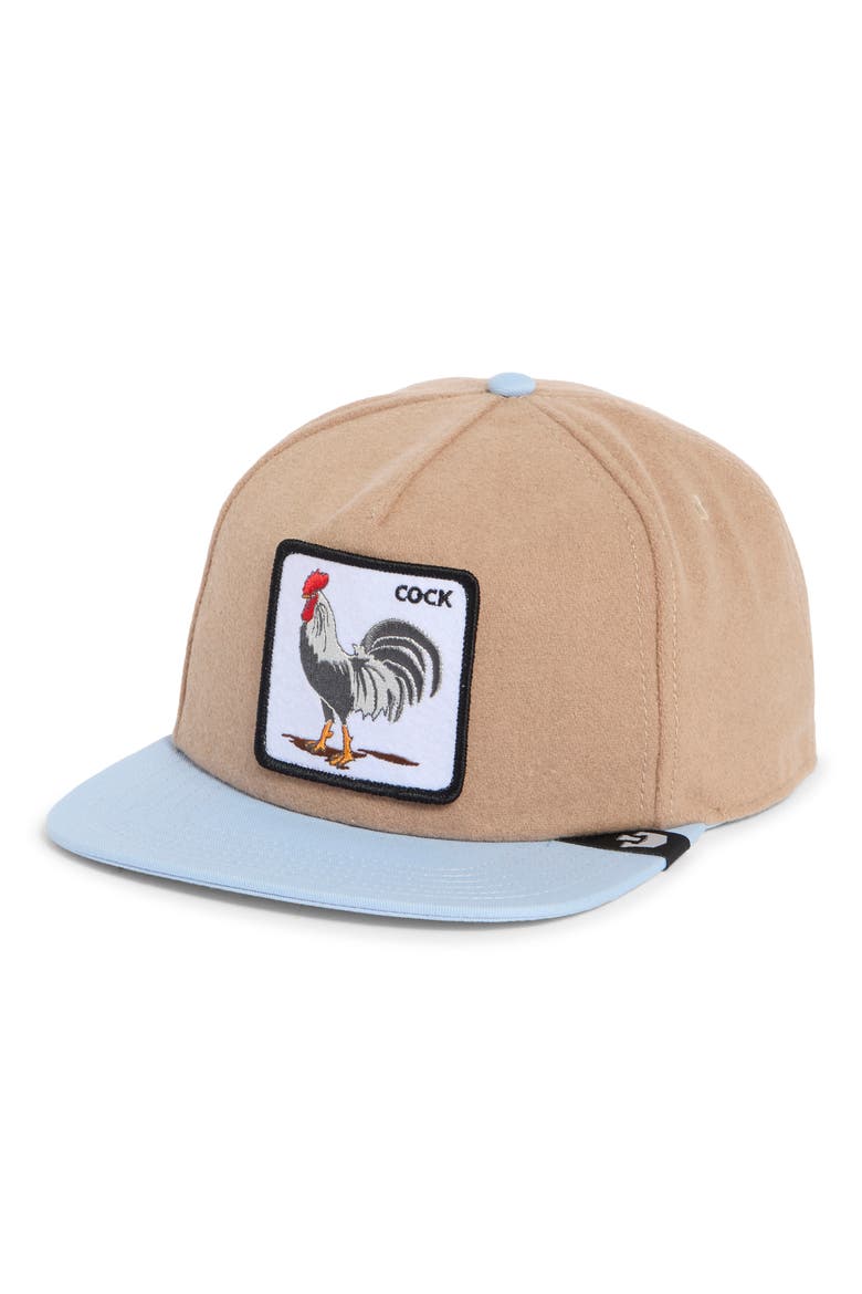Free Range Patch Trucker Hat, Main, color, TAN
