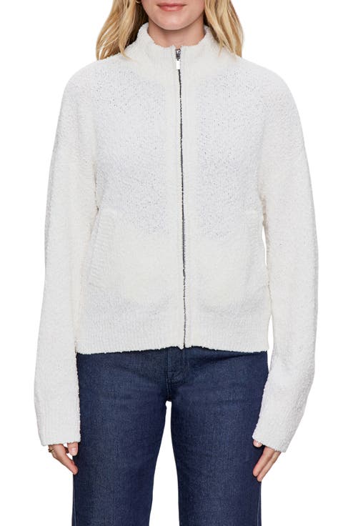 Bouclé Knit Bomber Jacket