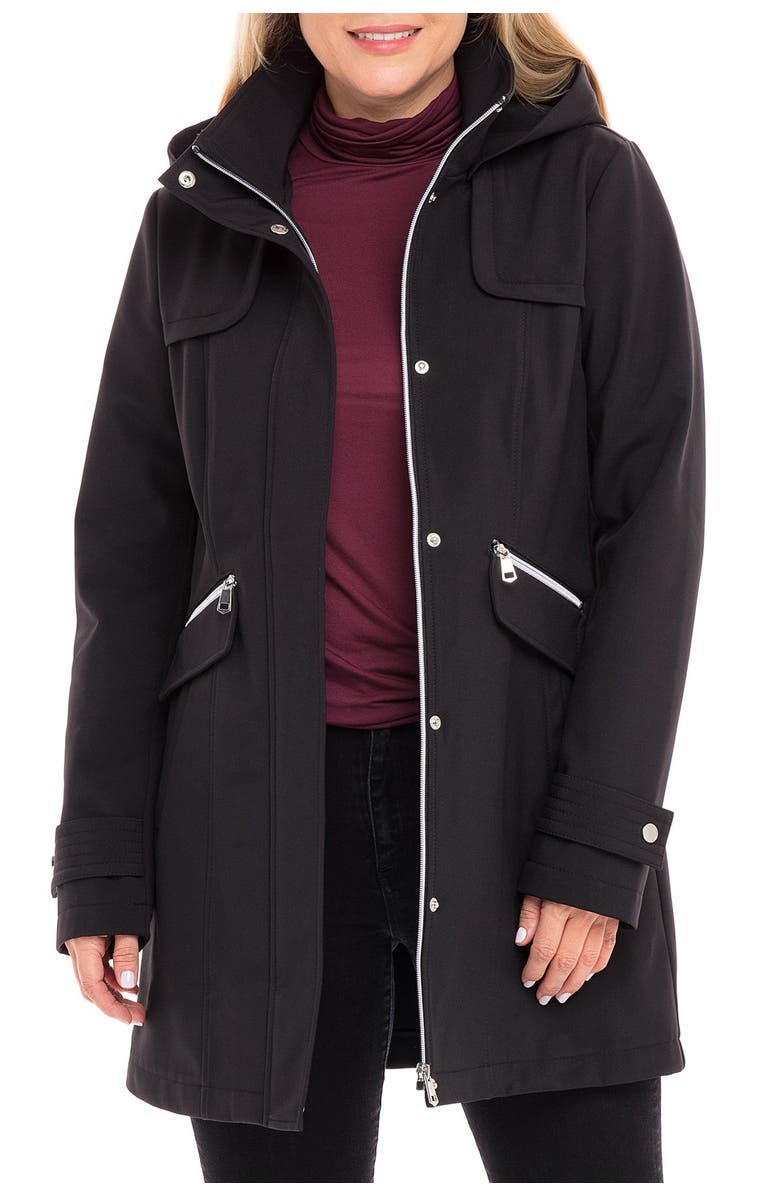 Sebby Zip Front Soft Shell Jacket, Main, color,