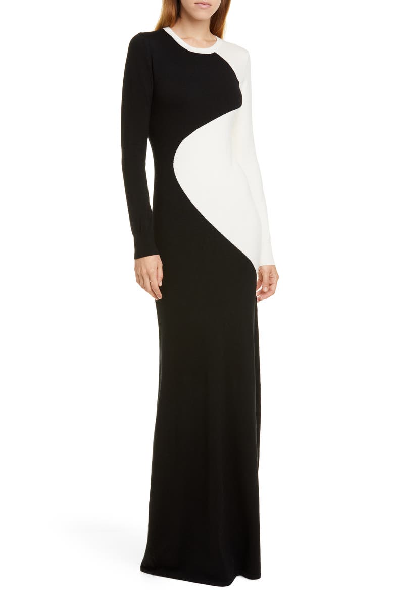 Victor Glemaud Merino Wool Long Sleeve Maxi Sweater Dress, Main, color, 