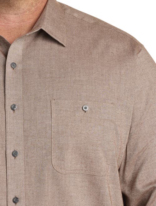 Shop Untuckit Fit By Dxl Hemsworth Sport Shirt In Brown