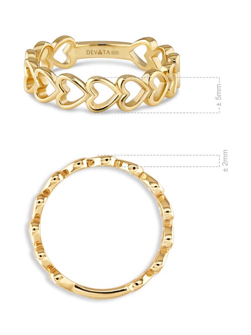 Devata Open Heart Ring In Gold