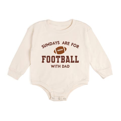 Sundays Are For Football With Dad Long Sleeve Romper