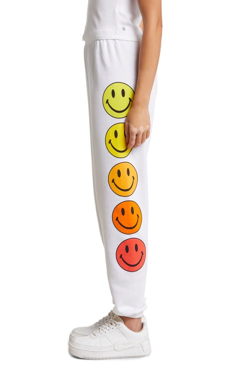 Smiley Sunset Sweatpants, Alternate, color, WHITE