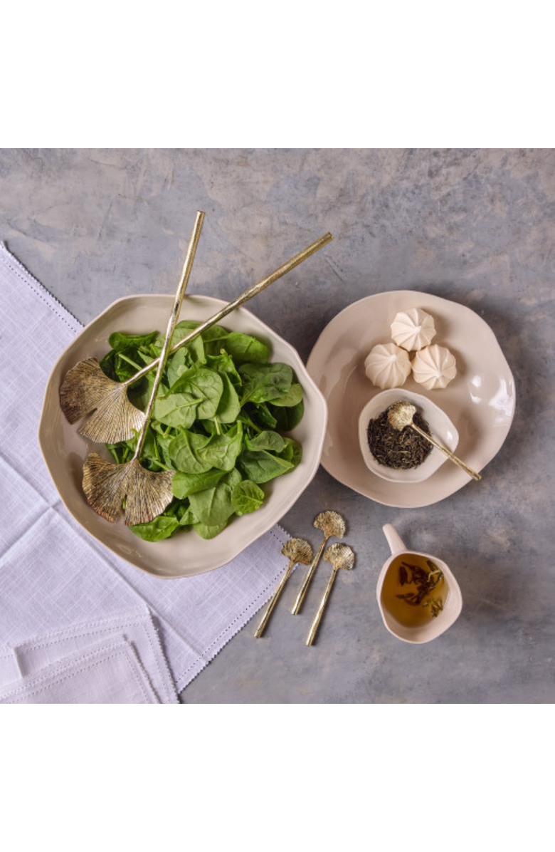 Be Home Gingko Salad Servers, Alternate, color, Gold