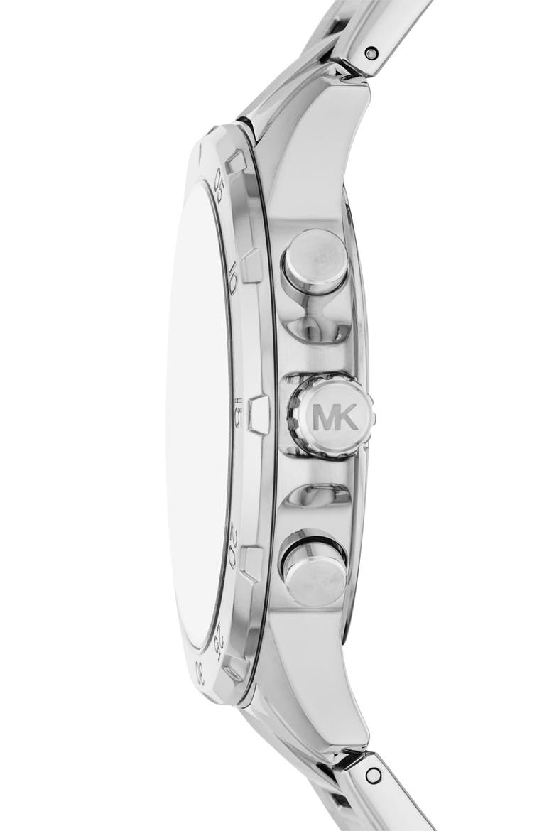 Grayson Stainless Steel Chronograph Bracelet Watch, 43mm, Alternate, color, SILVER