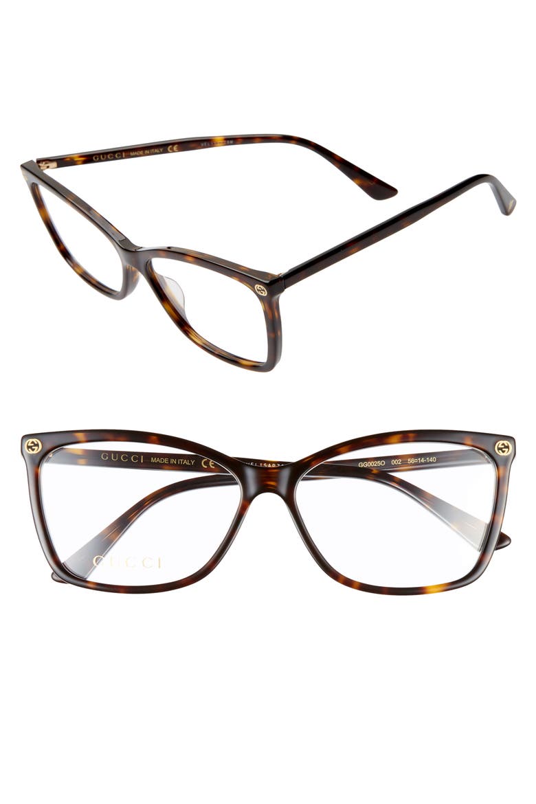 56mm Optical Glasses, Main, color, HAVANA
