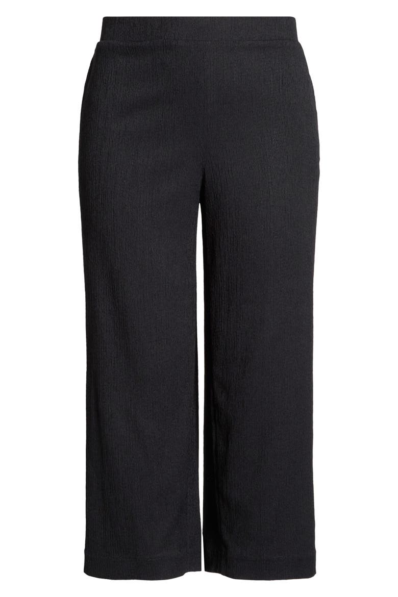 Crop Pull-On Pants, Alternate, color, ANNE BLACK