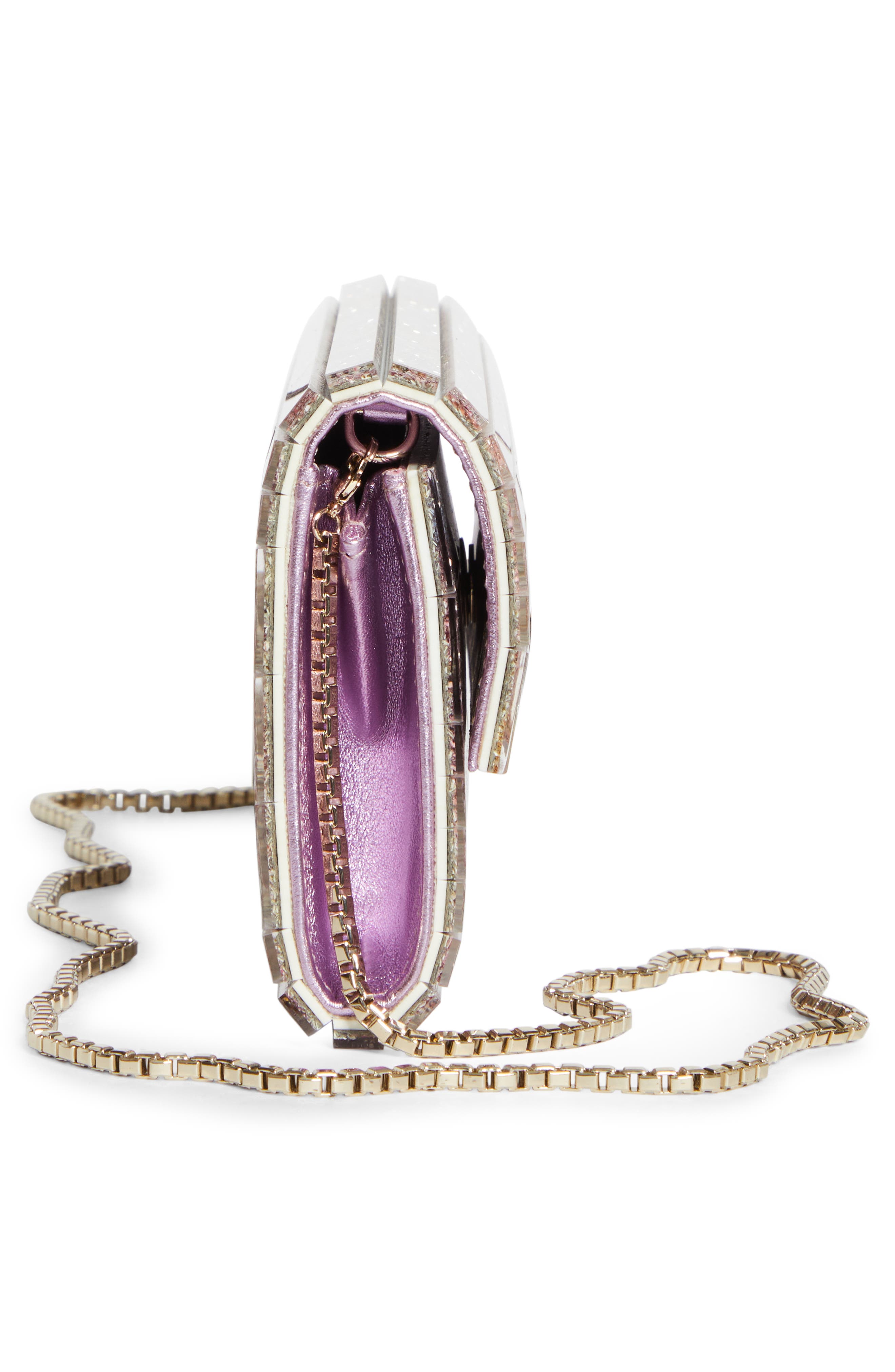 Jimmy Choo Sweetie Glitter Acrylic Clutch, Alternate, color, 