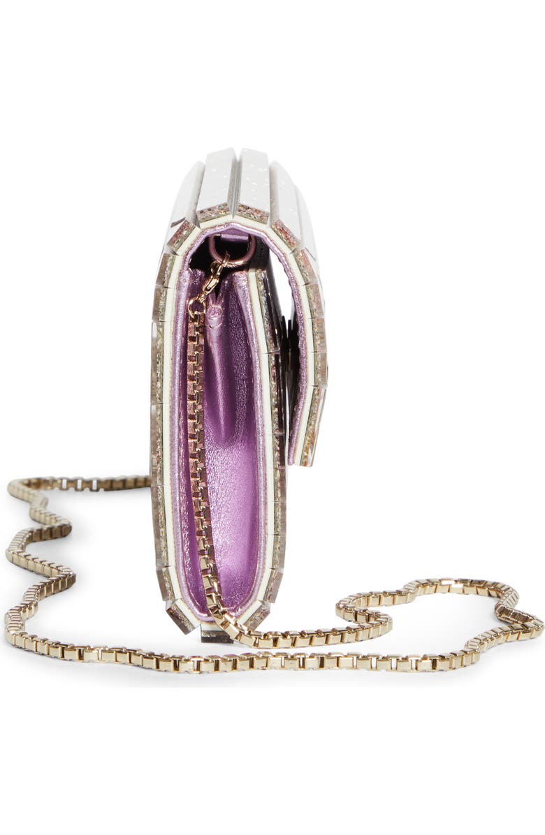 Jimmy Choo Sweetie Glitter Acrylic Clutch, Alternate, color,