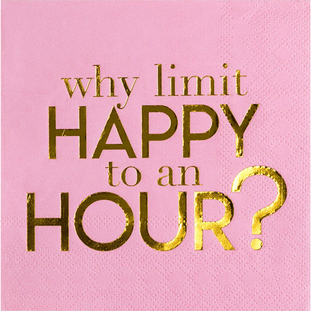 Jollity & Co Cocktail Themed Cocktail Napkins In Why Limit Happy To An Hour?
