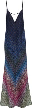 Missoni Metallic Zigzag Sleeveless Maxi Dress