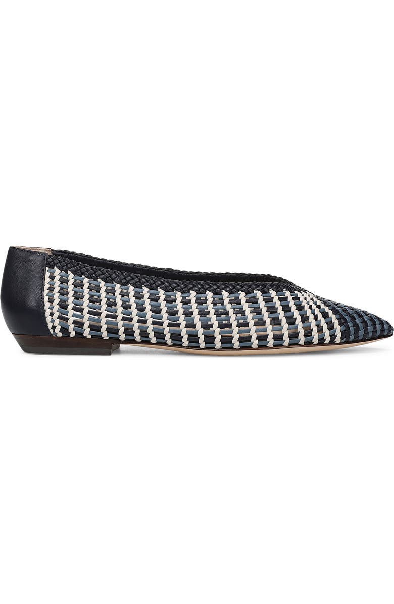 Veronica Beard Bancroft Woven Pointed Toe Flat, Alternate, color, Blue Multi-Dm