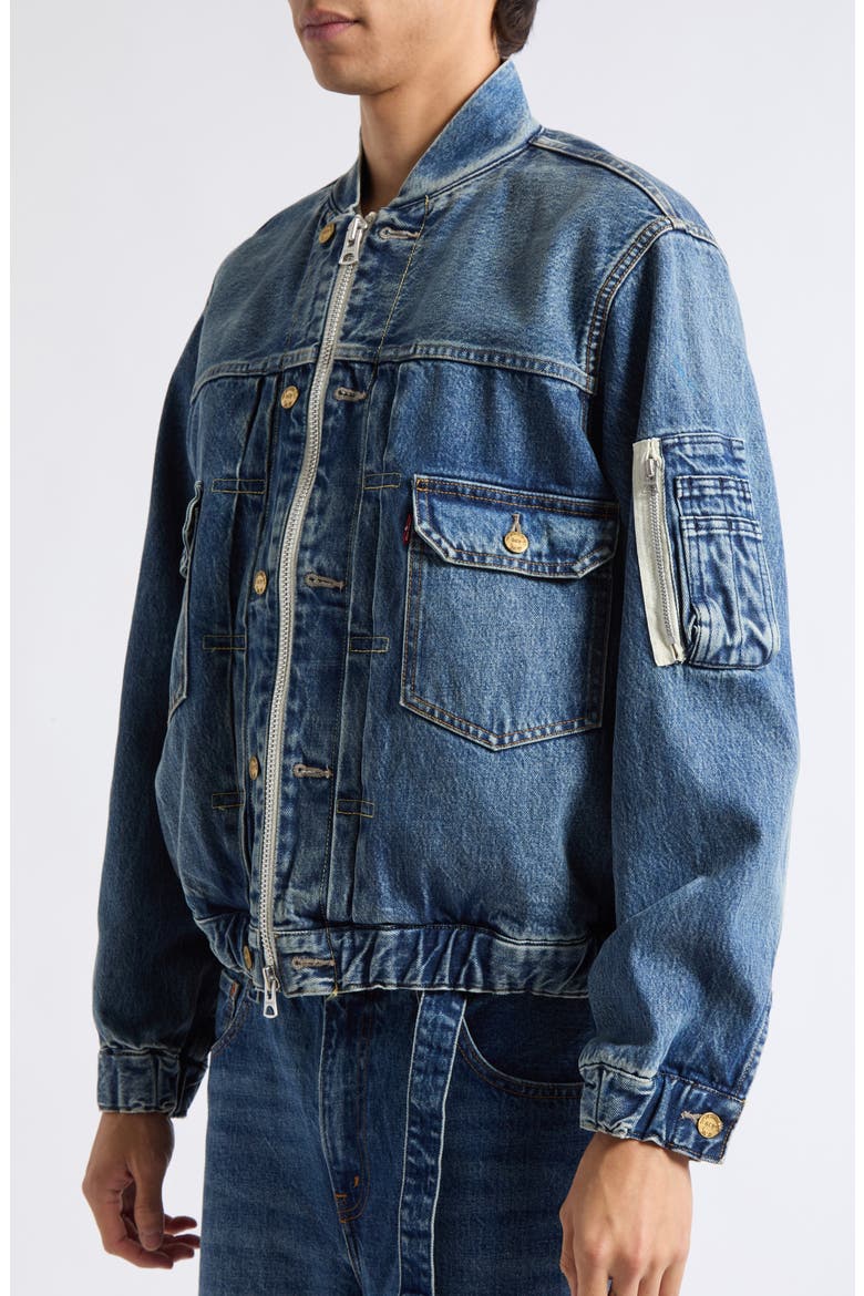 x Levi's® Denim Bomber Jacket, Alternate, color, BLUE
