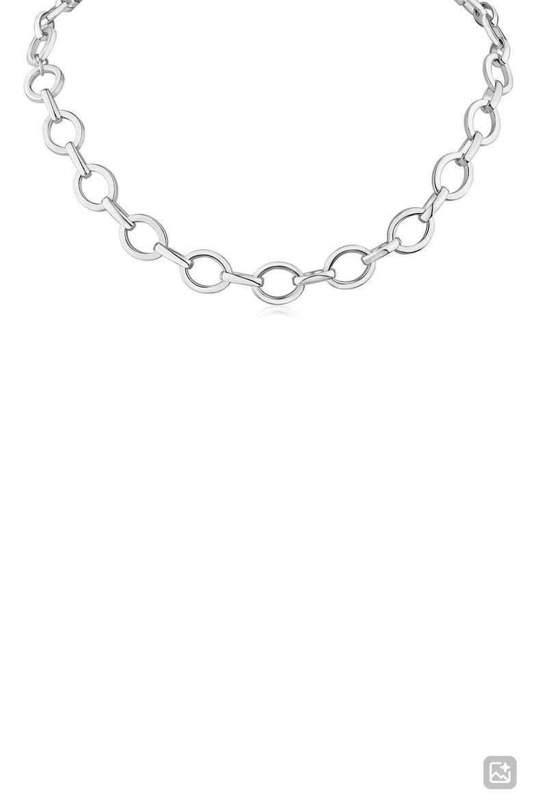 Round Link Chain Necklace (Nordstrom Exclusive), Main, color, SILVER