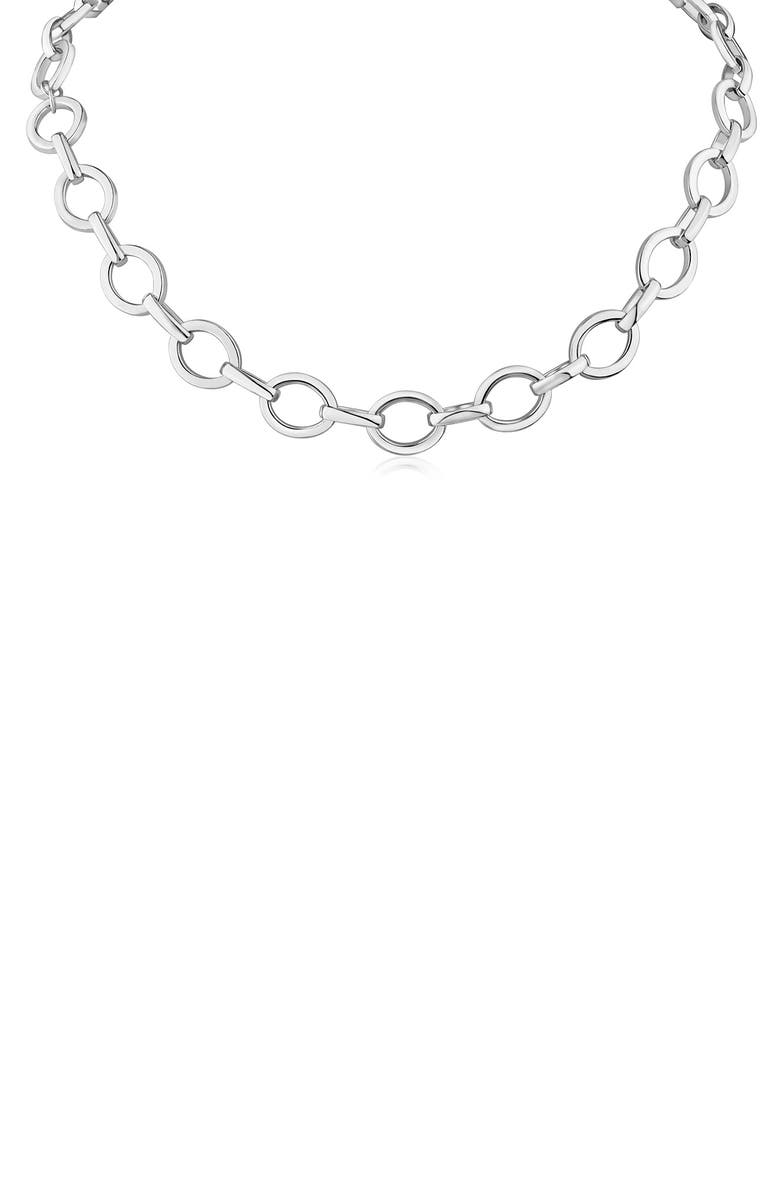 JARDIN Round Link Chain Necklace, Main, color, Silver