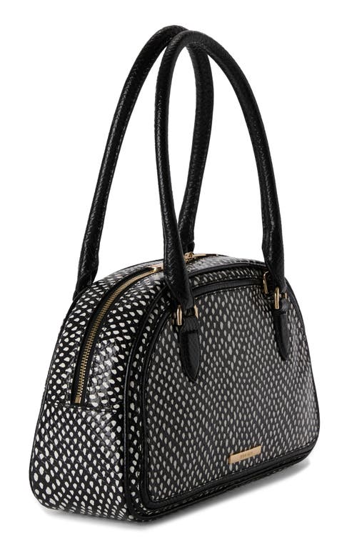 Brahmin Angie Leather Barrel Bag In Black