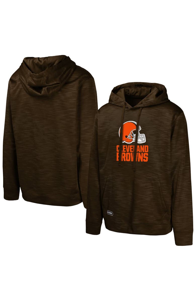 Outerstuff Men's Brown Cleveland Browns Streak Fleece Pullover Hoodie, Main, color, Brown