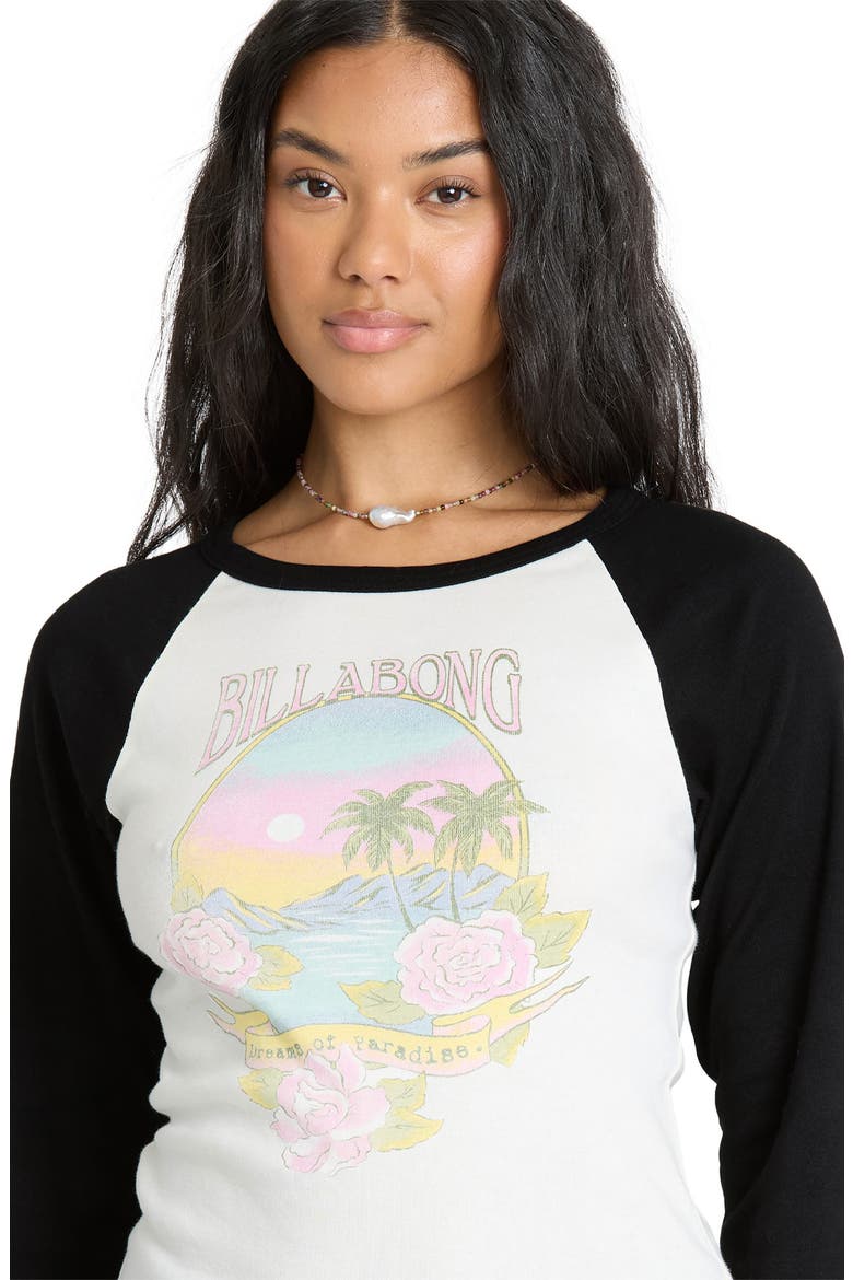 Paradise Dream Graphic Raglan T-shirt, Alternate, color, BLACK SANDS