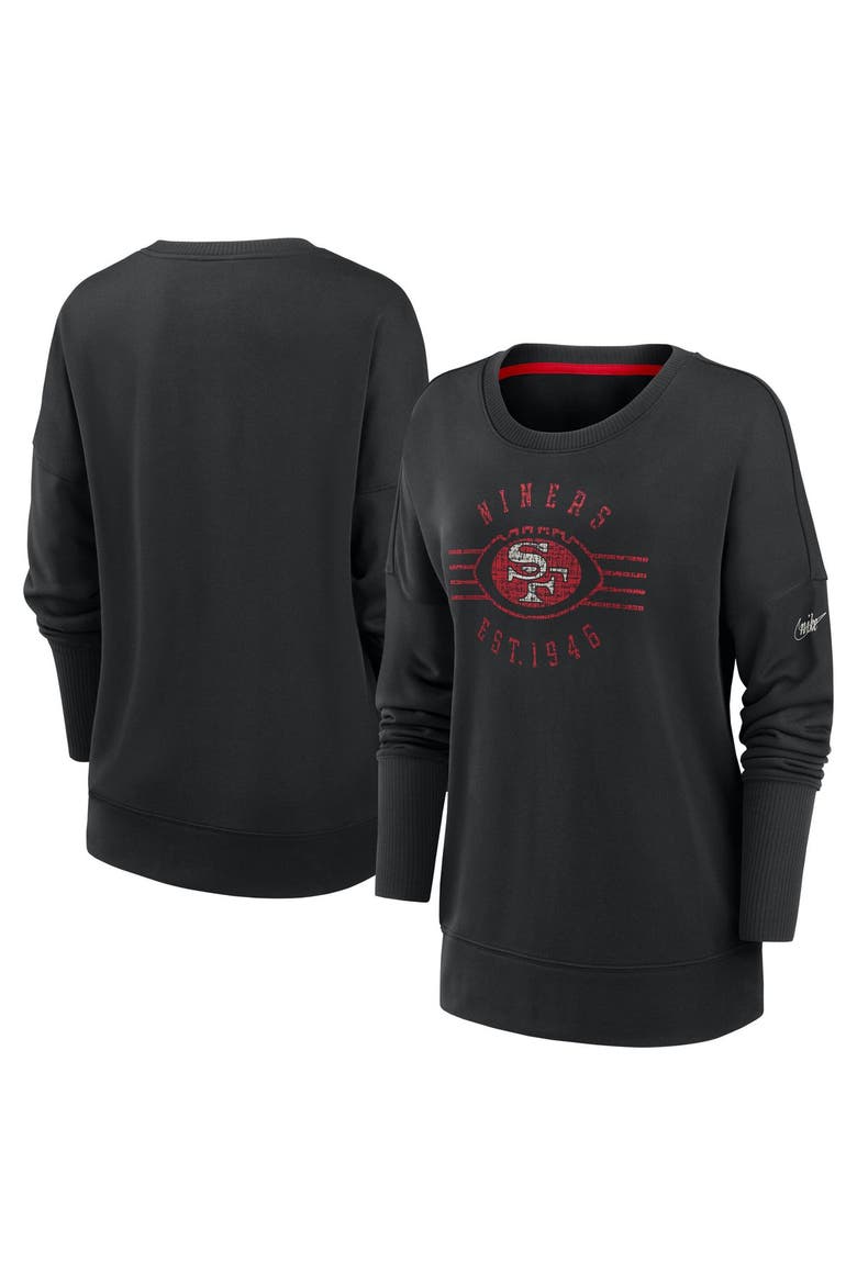 Women's Nike Black San Francisco 49ers Playback Icon Dri-FIT Sweatshirt, Main, color, Black