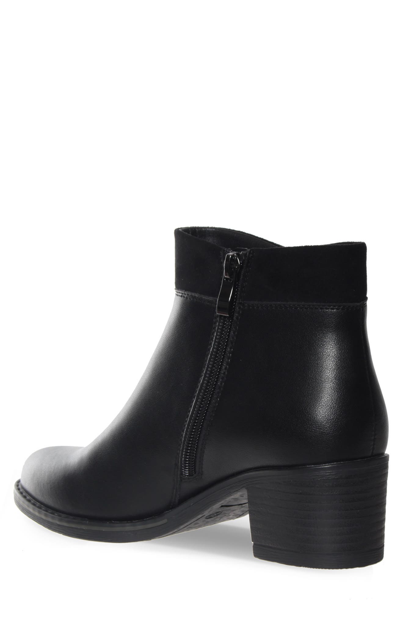 AquaDiva Chelsi Leather Boot, Alternate, color, Black Leather