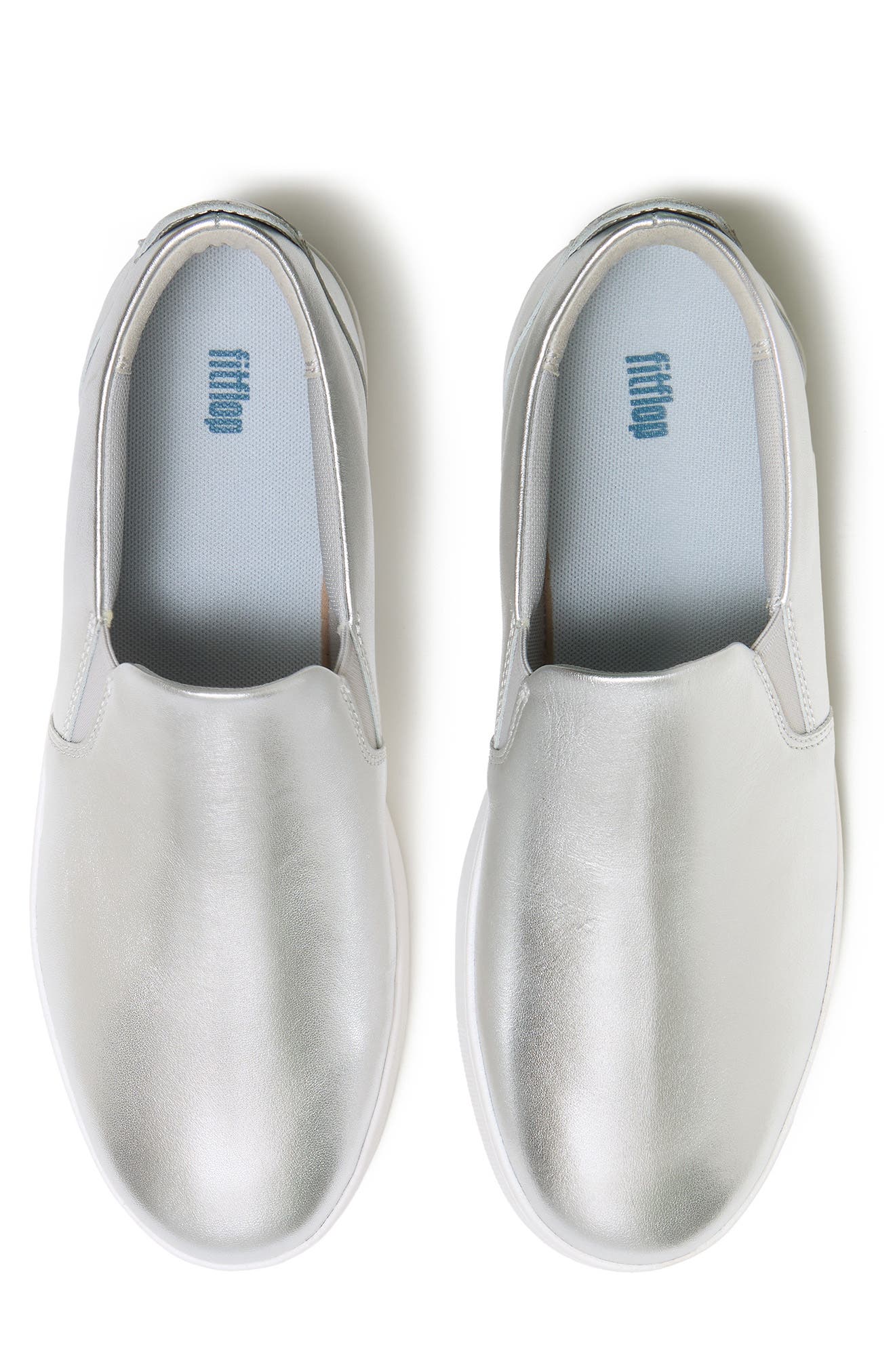 Flowease Leather Slip On Sneaker, Alternate, color, SILVER