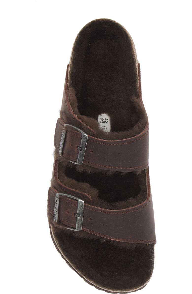 Birkenstock Arizona Slide Sandal with Genuine Shearling, Alternate, color,