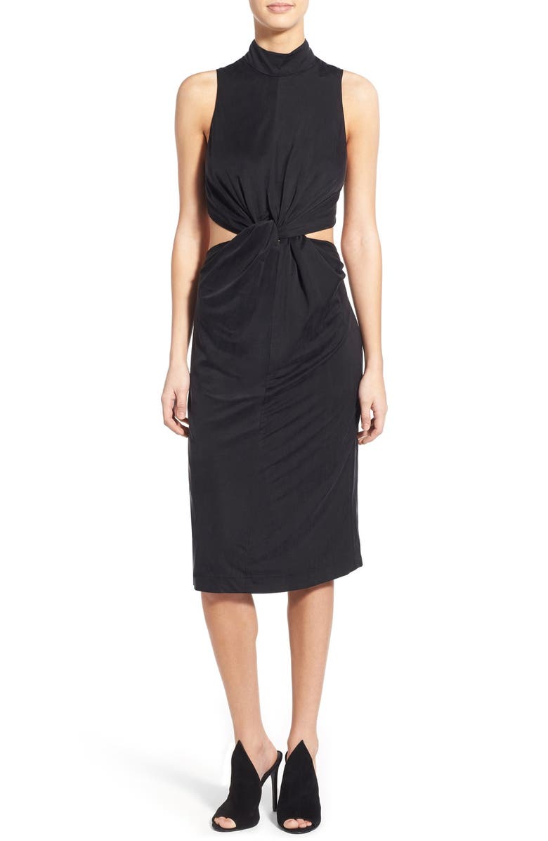 KENDALL + KYLIE Knot Front Midi Dress | Nordstrom