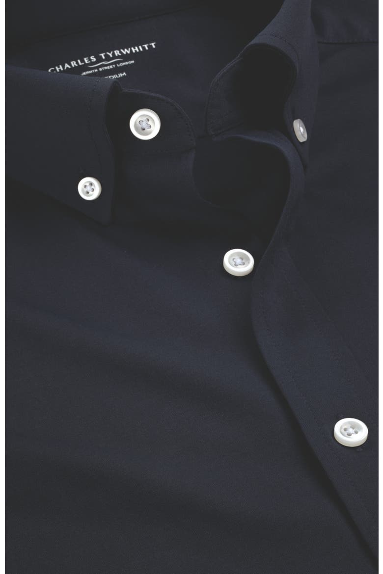 Four-Way Stretch Button Down Jersey Shirt, Alternate, color, Navy