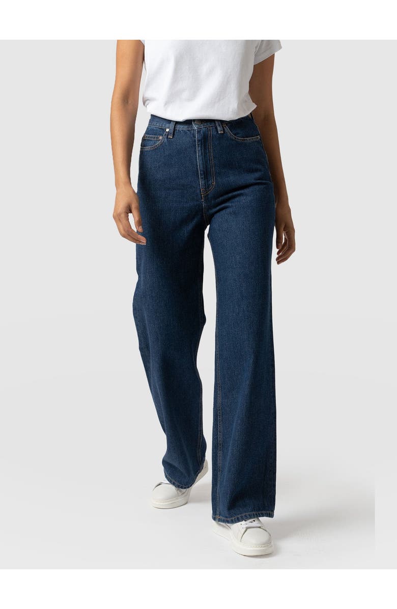 Saint + Sofia Wide Leg Jeans, Alternate, color, Indigo Blue