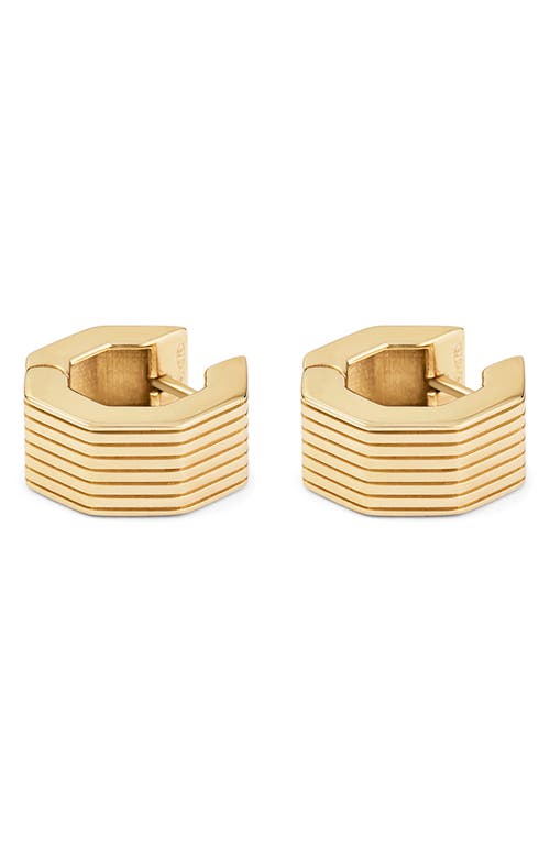 Ivi Los Angeles Small Aurelia Octagon Hoop Earrings In Yellow Gold