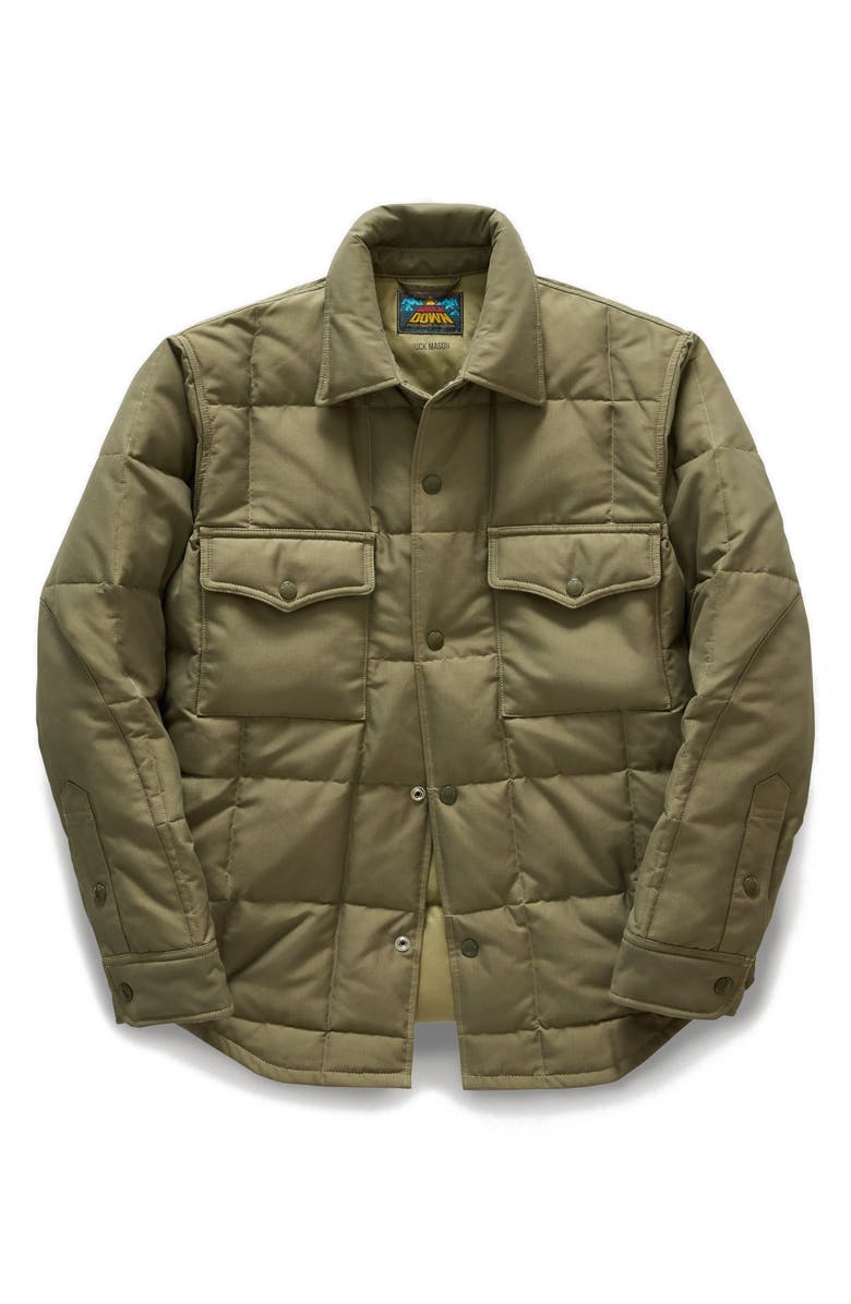 Eddie Bauer x Buck Mason Cascade Yukon 650 Fill Power Down Quilted Shirt Jacket, Main, color, 