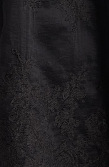 Ruffle Collar Embroidered Long Sleeve Dress
