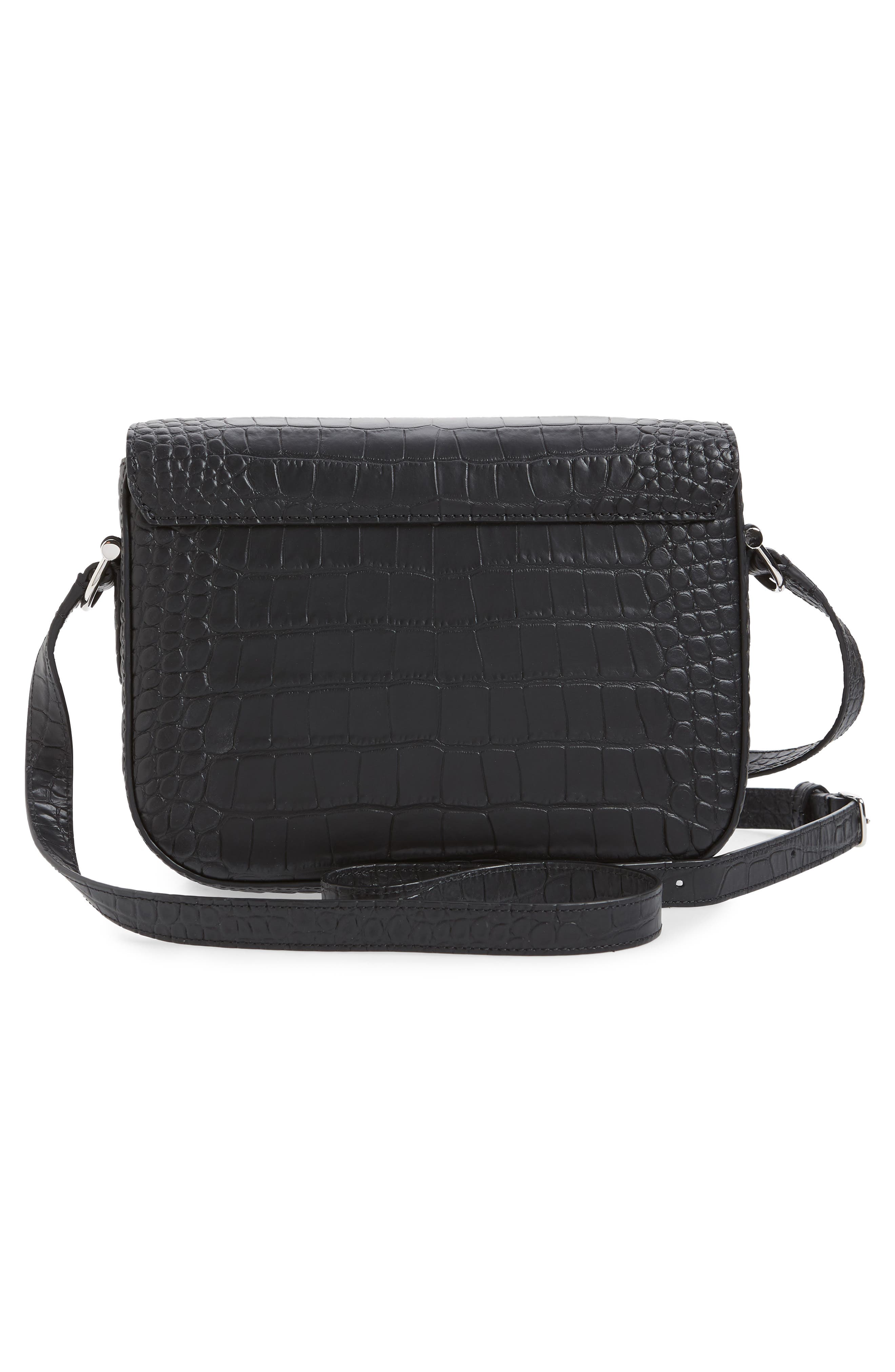 Mulberry Keeley Croc Embossed Leather Satchel, Alternate, color, 